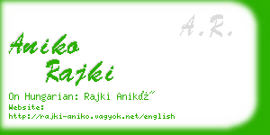 aniko rajki business card